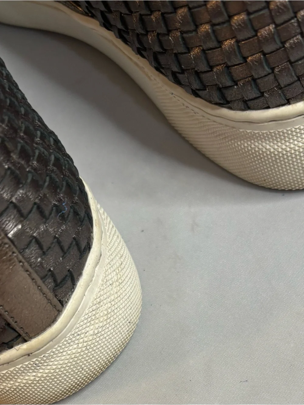 J Slides Bronze Woven Slip-On Sneakers